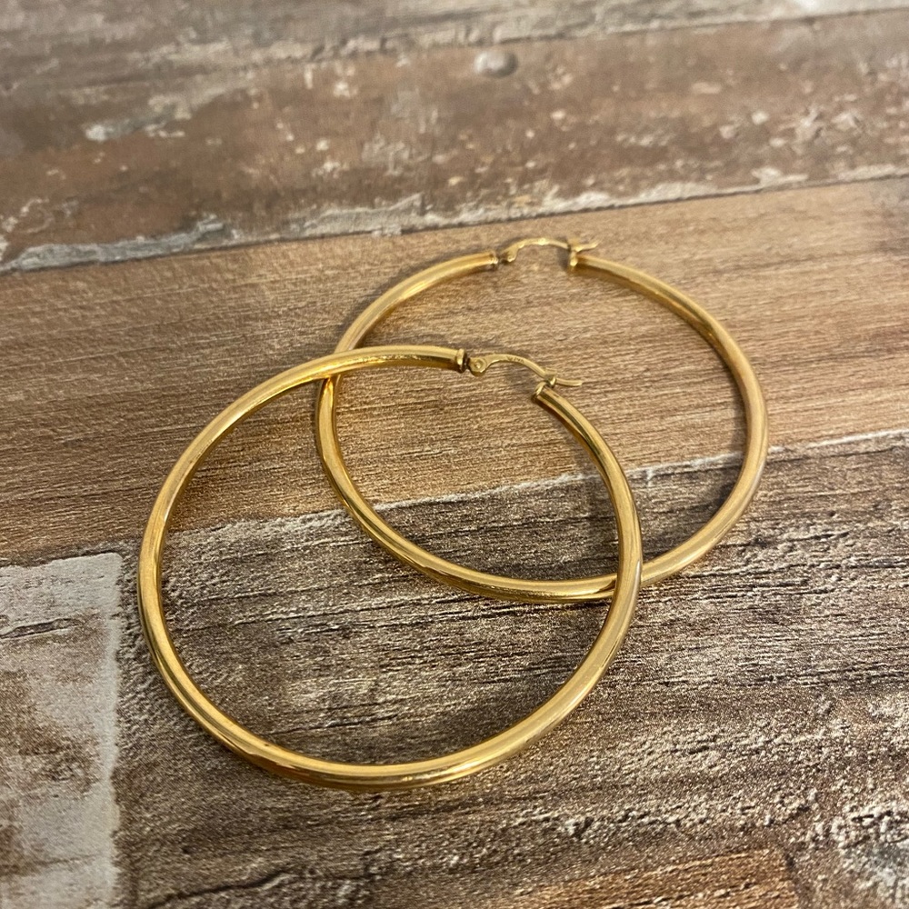 14k big hoop earrings